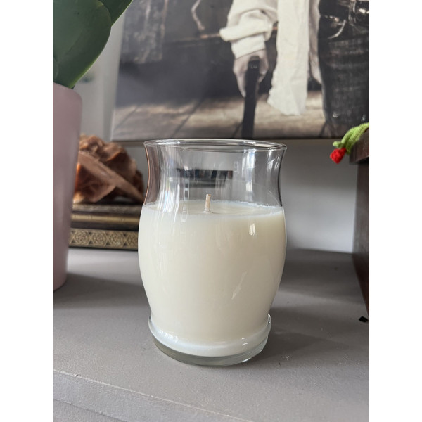 Bougie artisanale : Bougie Boule upcyclée au parfum de Figue et Sental